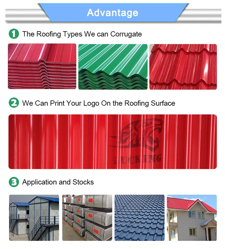 Color Coated Galvanized Galvalume Roofing Sheet Prepainted with Ral Color Corrgated Steel Roof